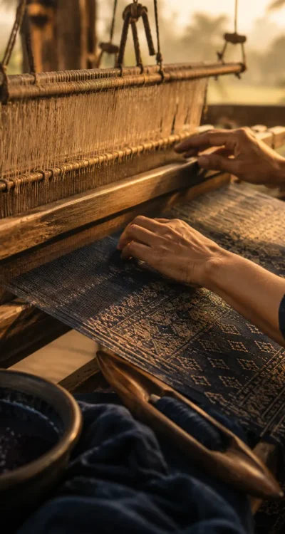 roamingxplorer_close up weaving indigo